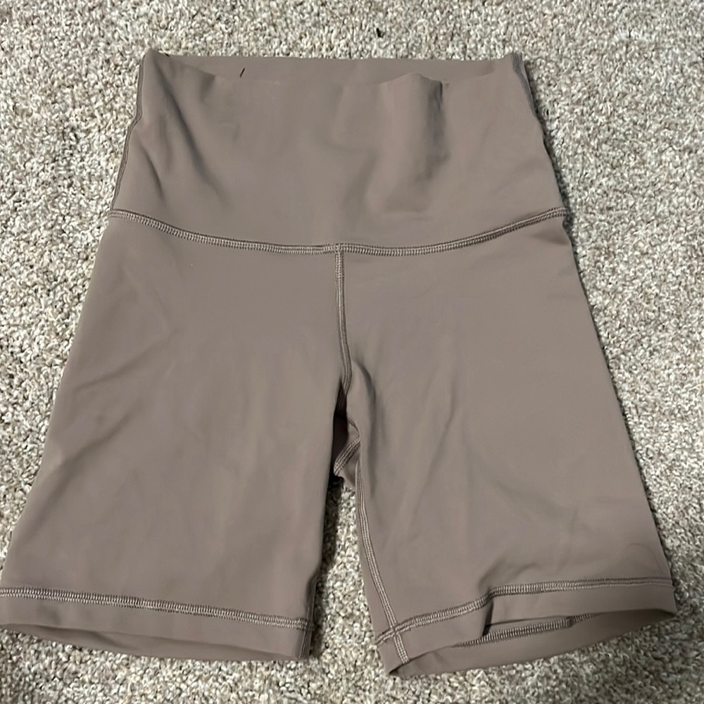 Tan TNA biker shorts